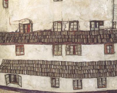 Egon Schiele Faqade of a House (mk12) Norge oil painting art